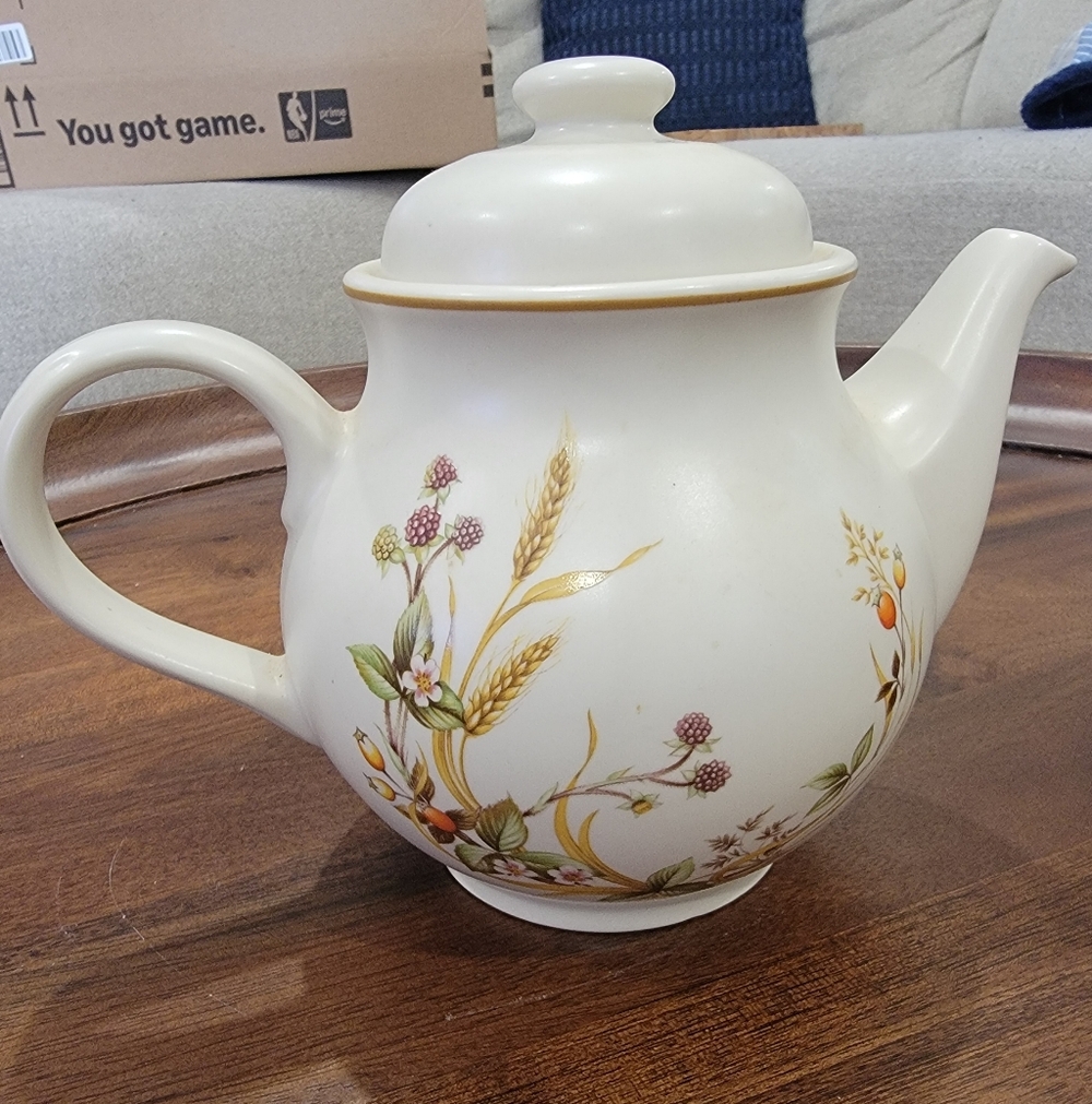 St Michael Harvest Stoneware Teapot With Lid